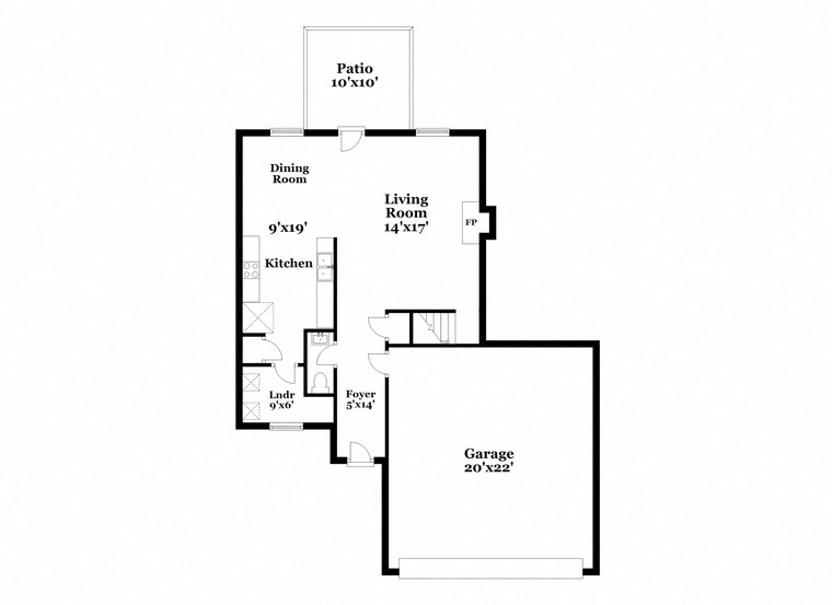 a floor plan of a house with two floors and a garage