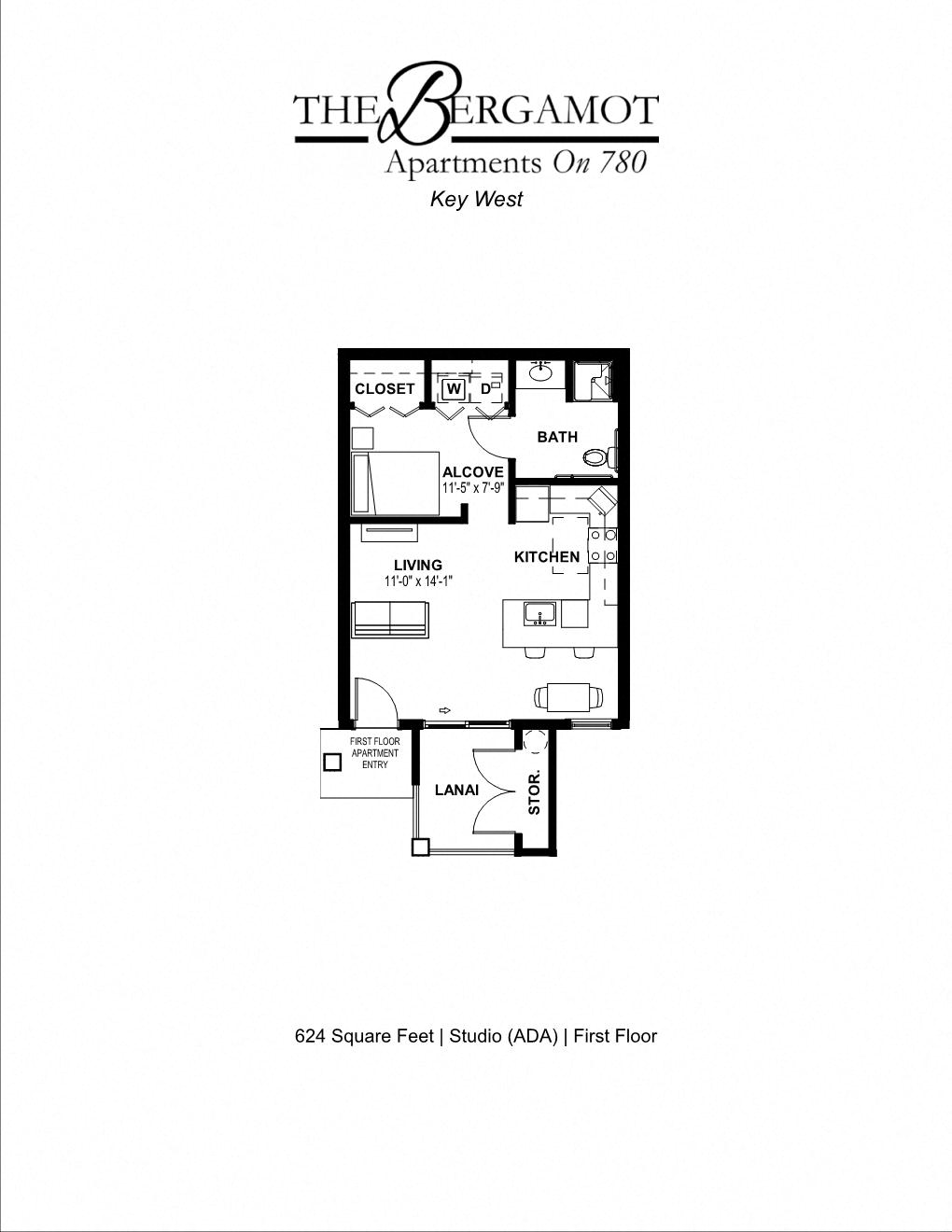 Studio 624 sq ft - Key West