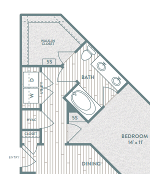 1 bedroom 1 bathroomMontreal Floor Plan 1 bedroom 1 bathroom Montreal Floor Plan at Century Lake Highlands, Texas, 75231