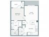 1 bedroom 1 bathroom A1 Floor Plan 1 bedroom 1 bathroom A1 Floor Plan at Century Lake Highlands, Dallas, TX, 75231