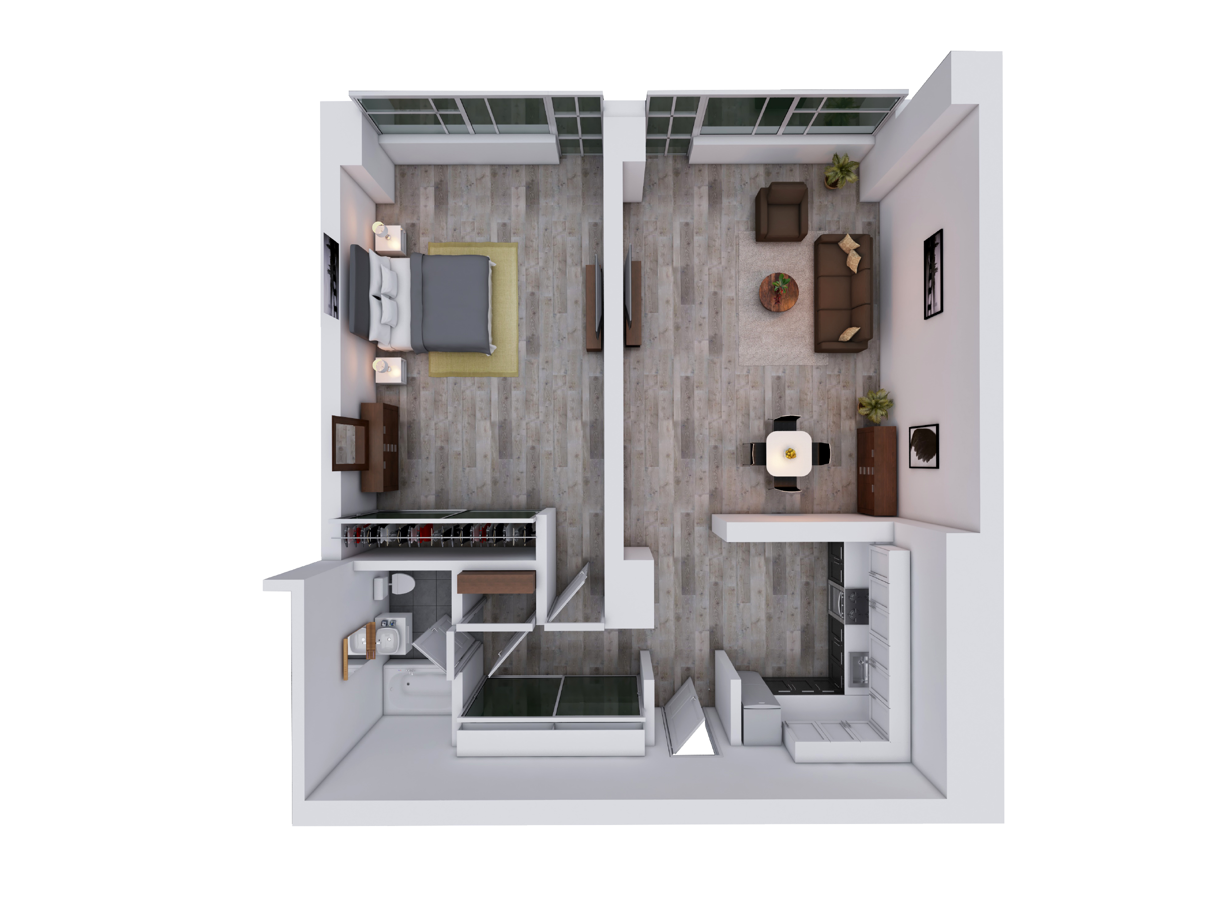 Renovated 1 Bed 1 Bath_620