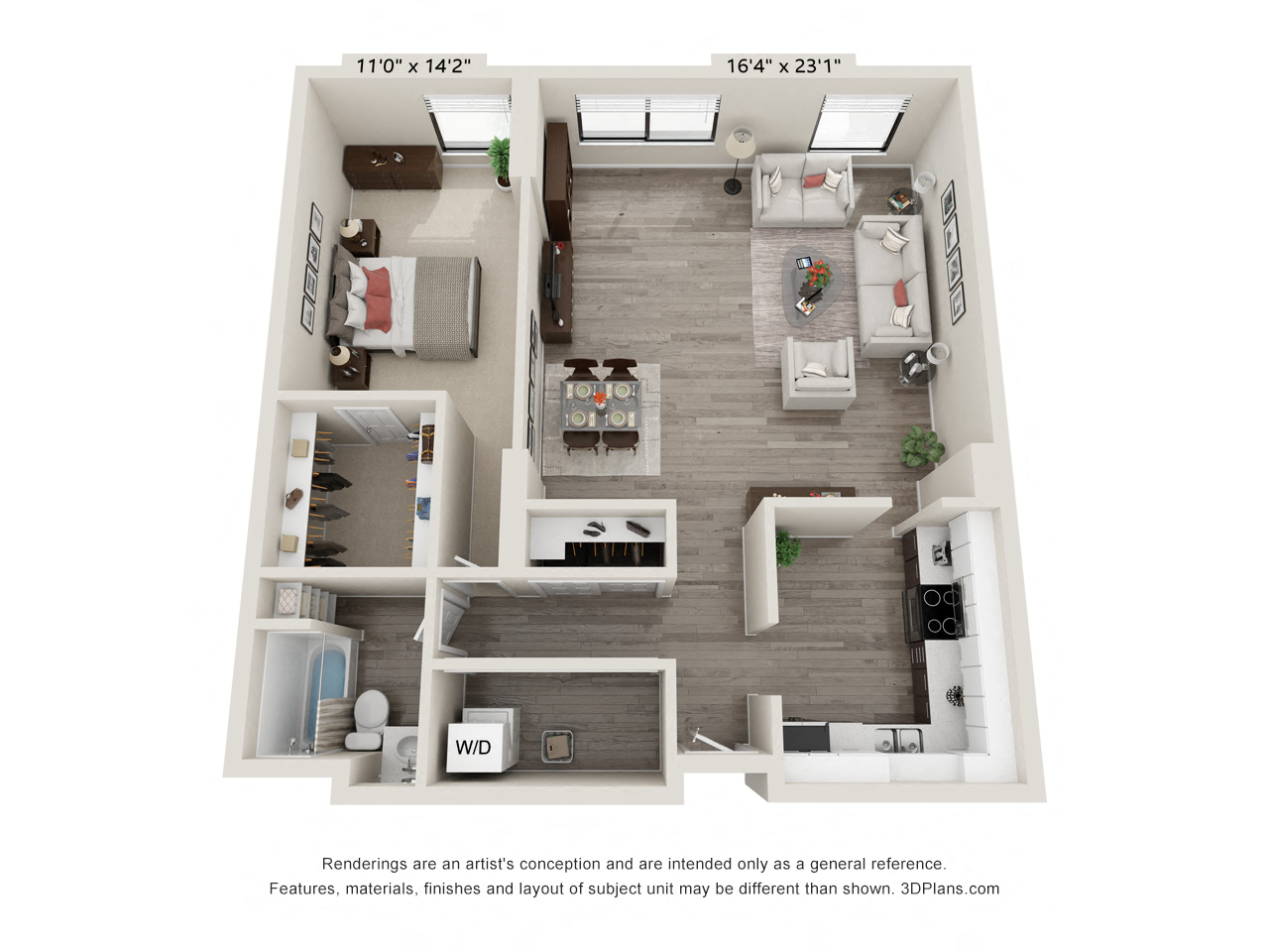 The Chestnut Floor Plan at Bolero Flats Apartments, Minnesota