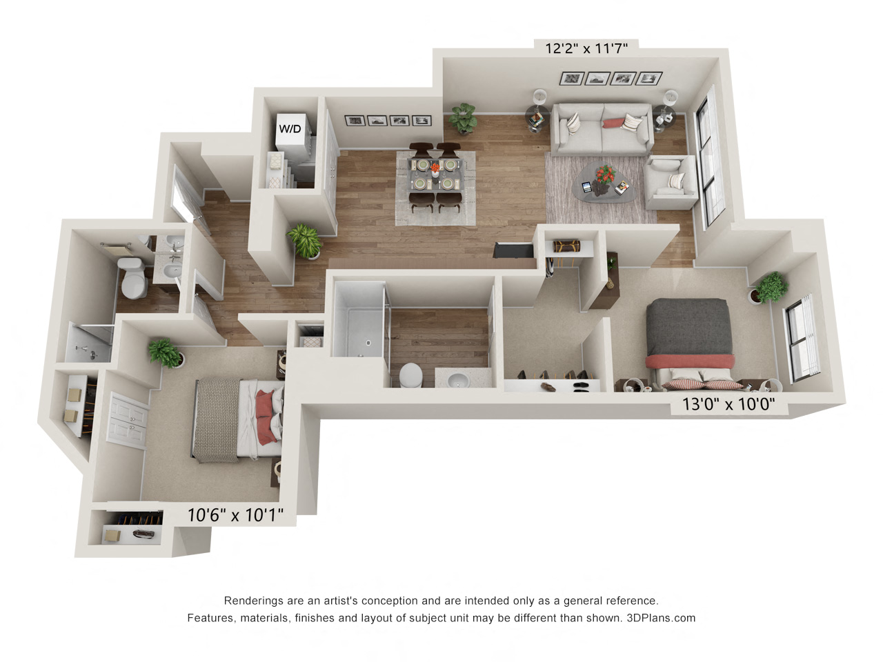 The Sequoia Floor Plan at Bolero Flats Apartments, Minneapolis, MN