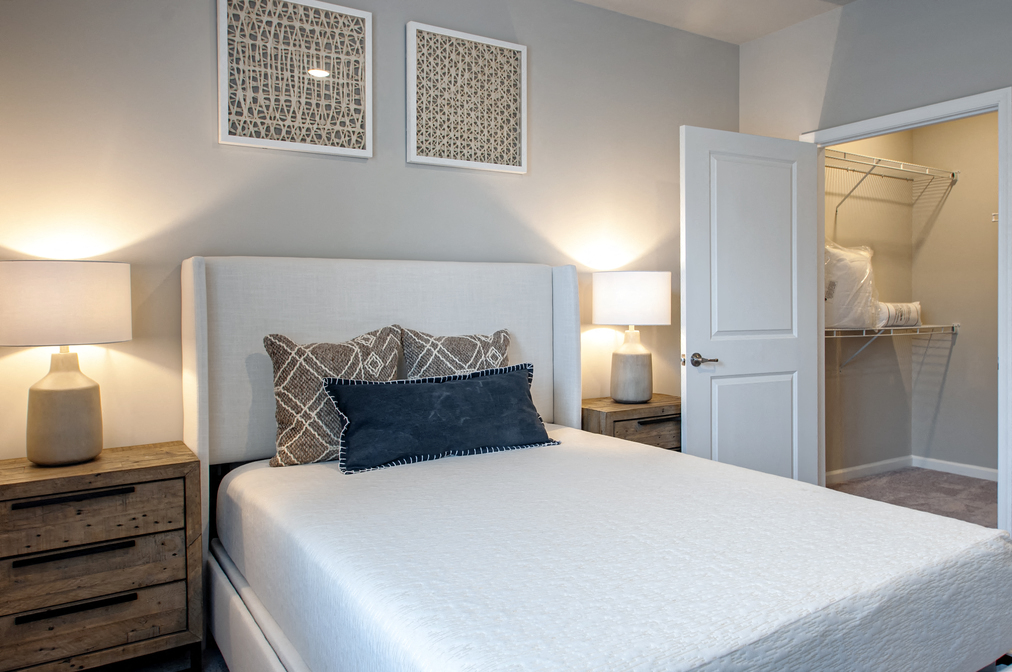 Spacious bedrooms with walk-in closets