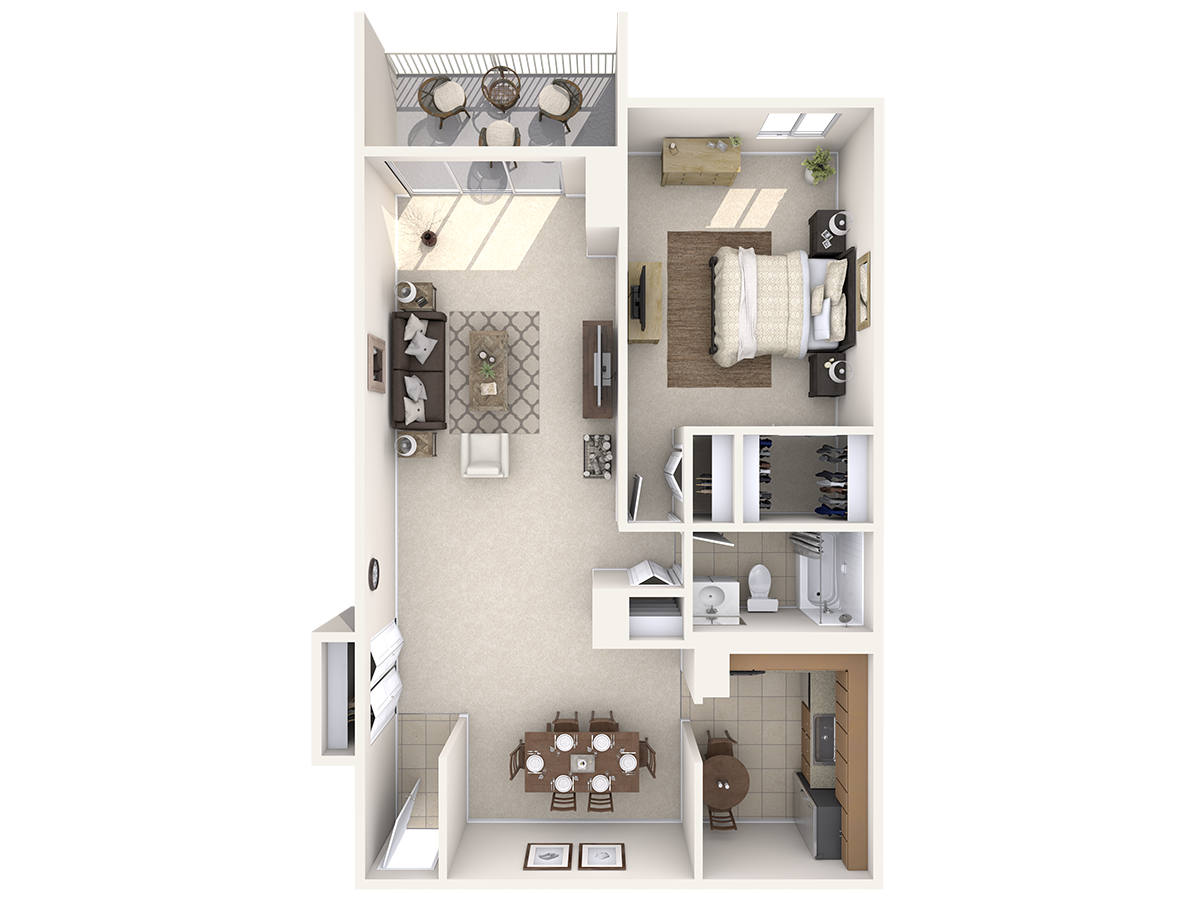 Dali - One Bedroom, One Bath (West)