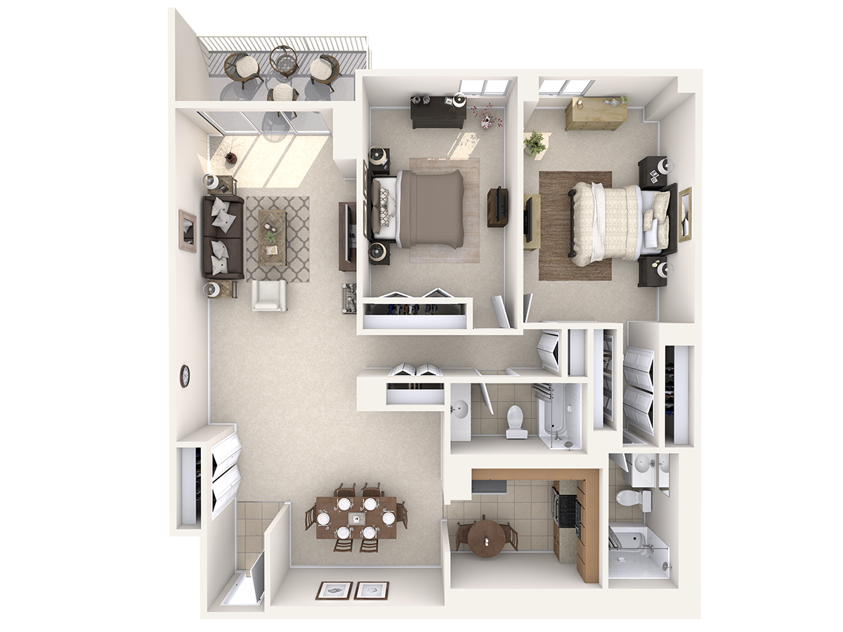 OKeefe - Two Bedroom, Two Bath (West)