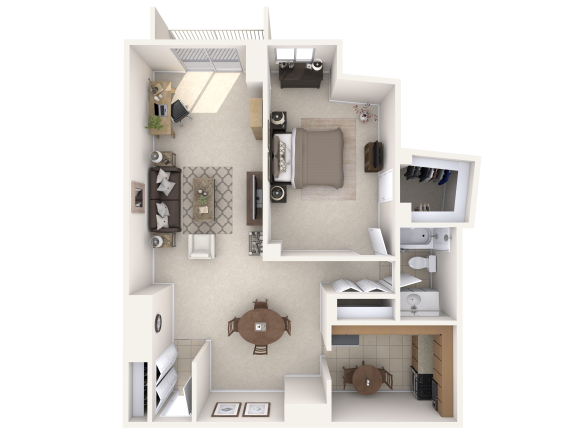 Warhol - One Bedroom, One Bath (West)
