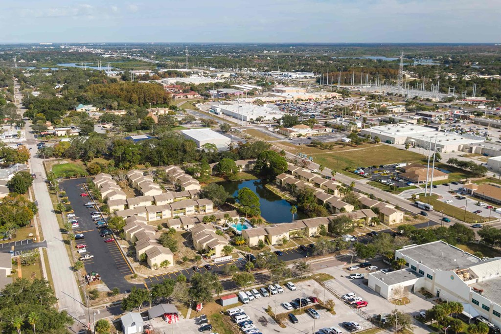 an aerial view of the city of palm springs