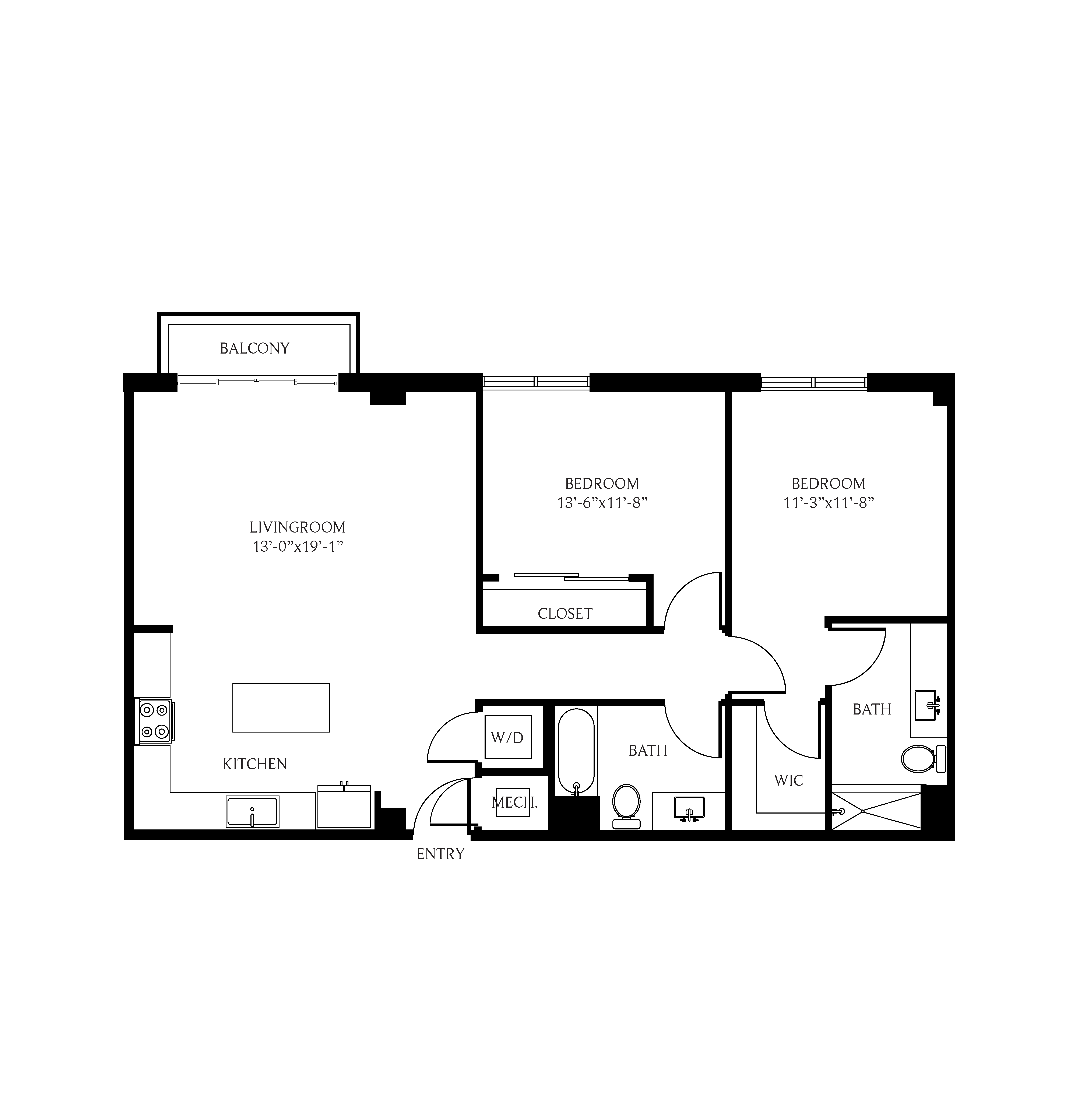PH 2D Floorplan The Residences at Thesis