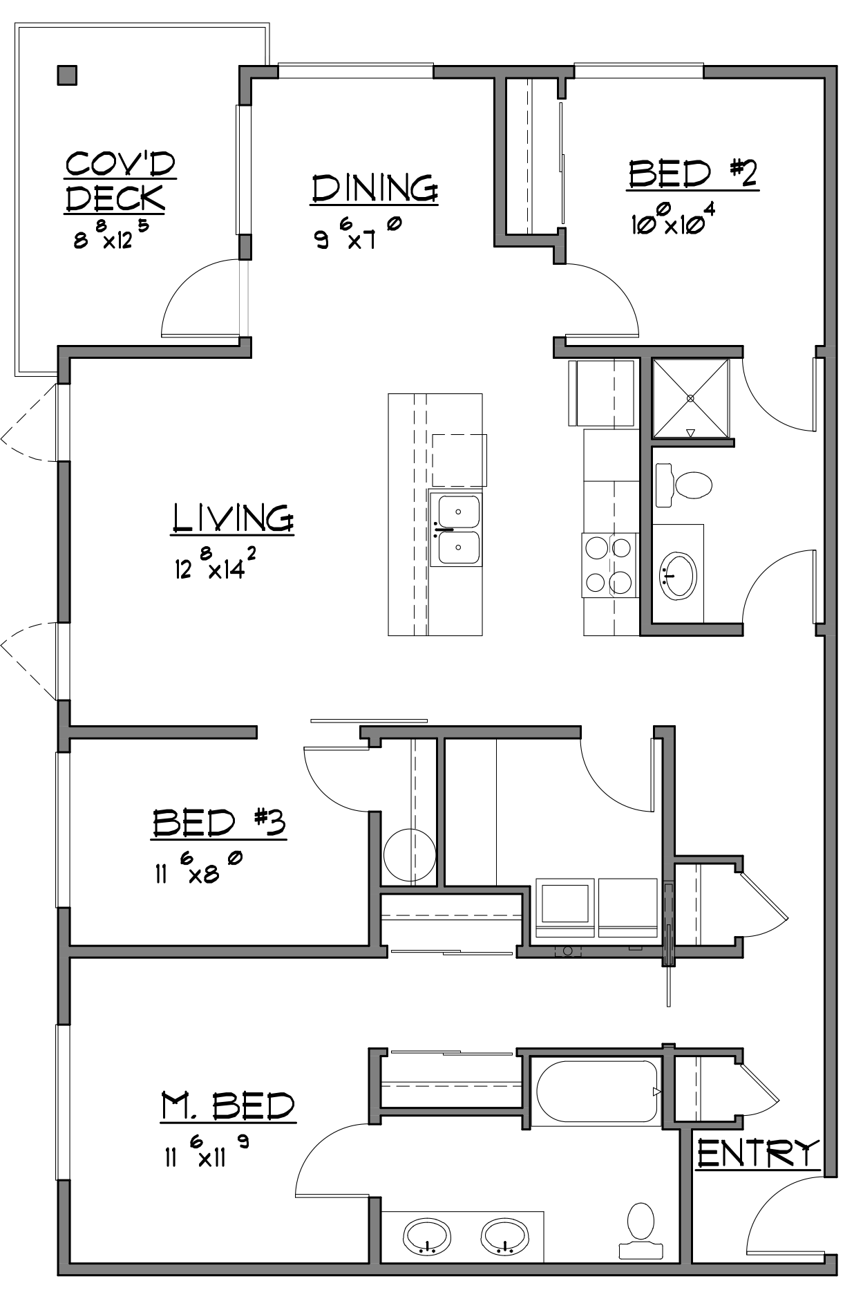 3 bed 2 bath A at Bridgeview 125, University Place, WA