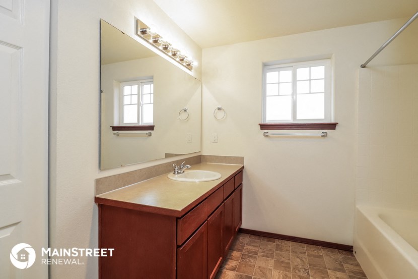 the bathroom is clean and ready to use