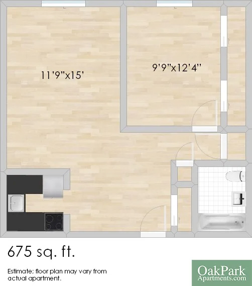 421 Elmwood 1 bedroom