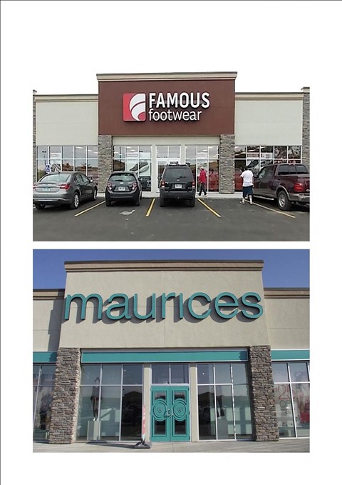 a before and after picture of the front of a store with cars parked in front