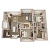 KENSINGTON Floor Plan KENSINGTON Floor Plan at Pointe at Prosperity Village Apartments, Charlotte, North Carolina