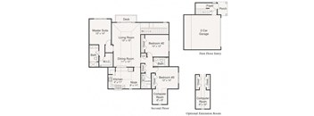 Chesterbrooke Floor Plan at Brandywine Apartments, West Bloomfield, Michigan