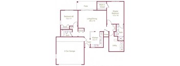 The Lexington Floor Plan at Briarcliff Village, Commerce Township