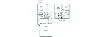 Crawford Floor Plan at Brownstones, Michigan