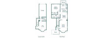 Creston Floor Plan at Brownstones, Novi, MI, 48377