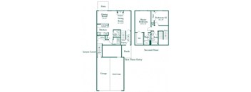 Everest Floor Plan at Brownstones, Novi