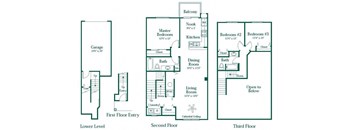 Madeline Floor Plan at Brownstones, Michigan, 48377