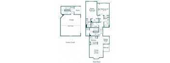 Wakefield Floor Plan at Brownstones, Michigan
