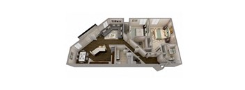 Boston Floor Plan at MainCentre, Michigan, 48167