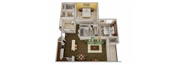 Charleston Floor Plan at MainCentre, Northville, MI