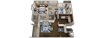 Dallas Floor Plan at MainCentre, Northville, 48167