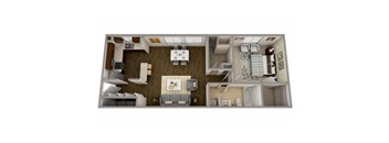 Memphis Floor Plan at MainCentre, Northville, Michigan