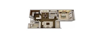 Newport Floor Plan at MainCentre, Michigan