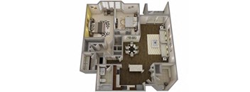 Orlando Floor Plan at MainCentre, Northville, 48167