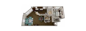 Portland Floor Plan at MainCentre, Northville, 48167