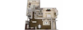 Seattle Floor Plan at MainCentre, Northville, MI