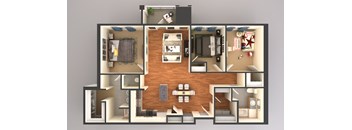 image of 3 bedroom floor plan at Upscale Living at the Grand off 45th, Fargo, ND