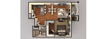 1 Bed1 Bath Floor Plan at Upscale Living at the Grand off 45th, Fargo, North Dakota