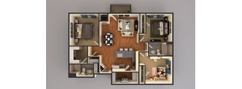 3 Bed 2 Bath Floor Plan at Upscale Living at the Grand off 45th, Fargo, North Dakota