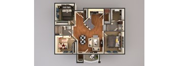 3 bedroom floor plan at Upscale Living at the Grand off 45th, Fargo, 58104