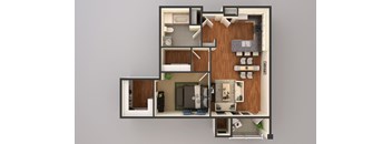 Executive One BR Floor Plan at Upscale Living at the Grand off 45th, Fargo, North Dakota