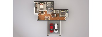 two bedroom two bathroom floor plan
