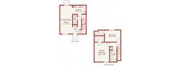 The Birmingham Floor Plan at Shorebrooke Townhomes, Novi, Michigan