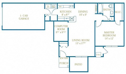 The Ashbury Floor Plan at Turnbury Park, Canton, Michigan