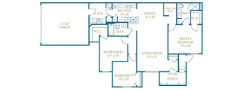 The Newbury Floor Plan at Turnbury Park, Canton