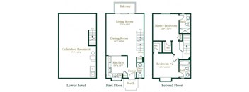 Newbury I Floor Plan at Wexford, Novi, Michigan