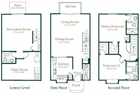Newbury II Floor Plan at Wexford, Michigan