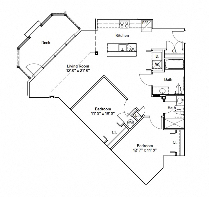 2-Bedroom, 2-Bath