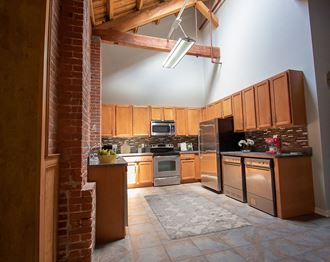 High vaulted ceilings.