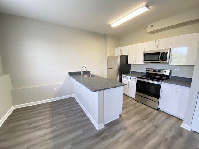 Stainless steel appliances.