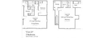 2-Bed/2-Bath TH