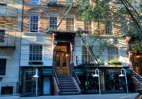 the exterior of a building on a city street