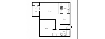 1 Bed - 1 Bath |725 sq. ft.